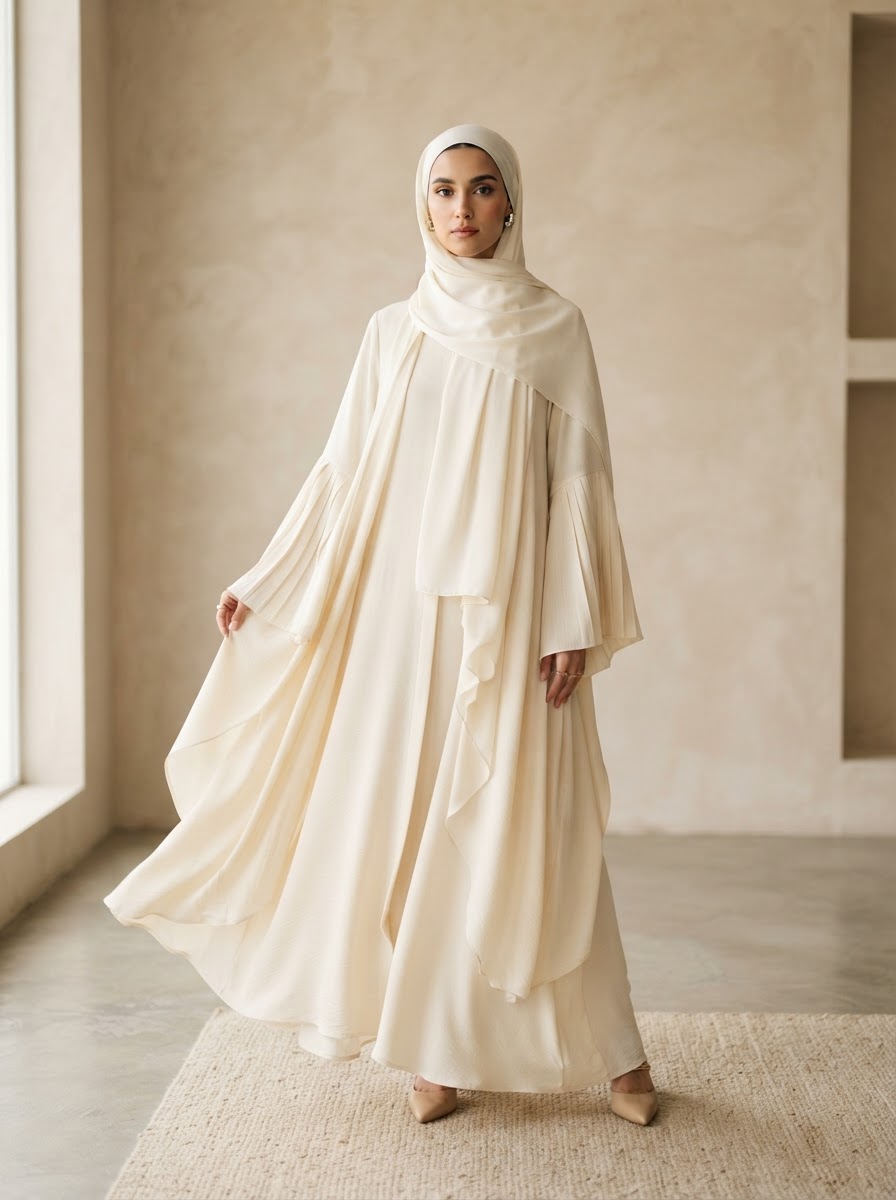 ZEROVA Instagram — abaya fluide ivoire
