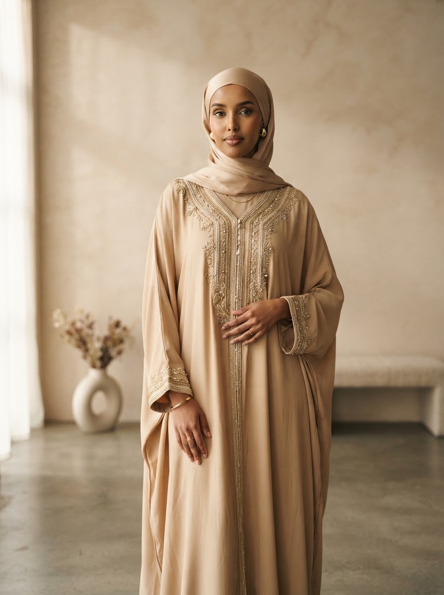 ZEROVA Instagram — caftan beige
